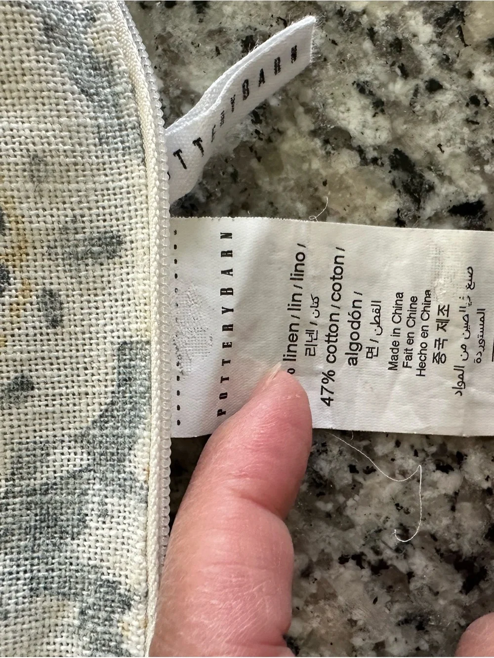 Pottery Barn Decorative Pillow Cover “June Print”